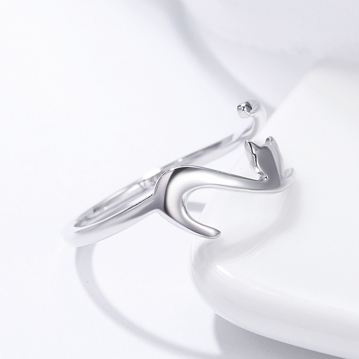 Pandora Style Kleverige kat Open Ring - SCR220