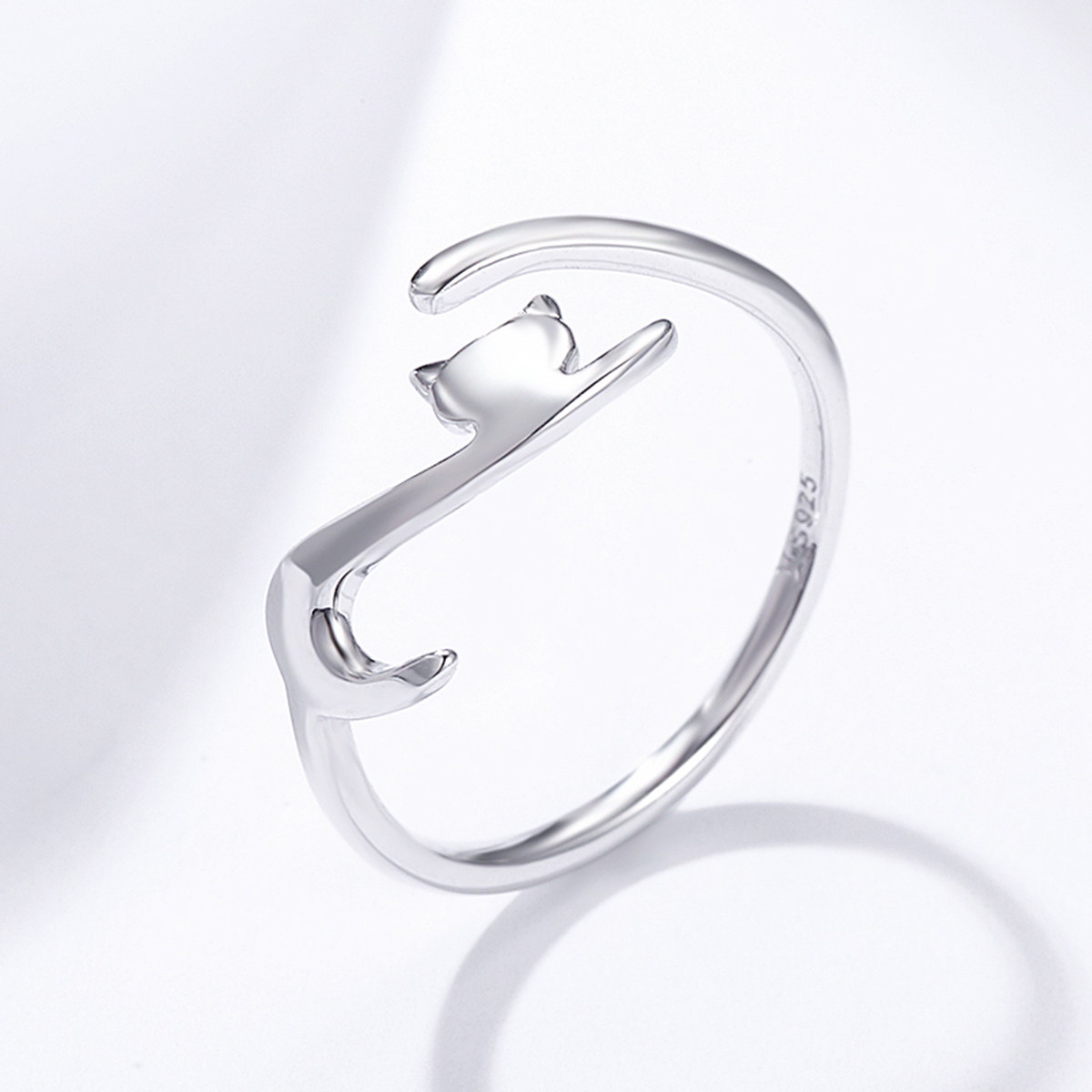 Pandora Style Kleverige kat Open Ring - SCR220