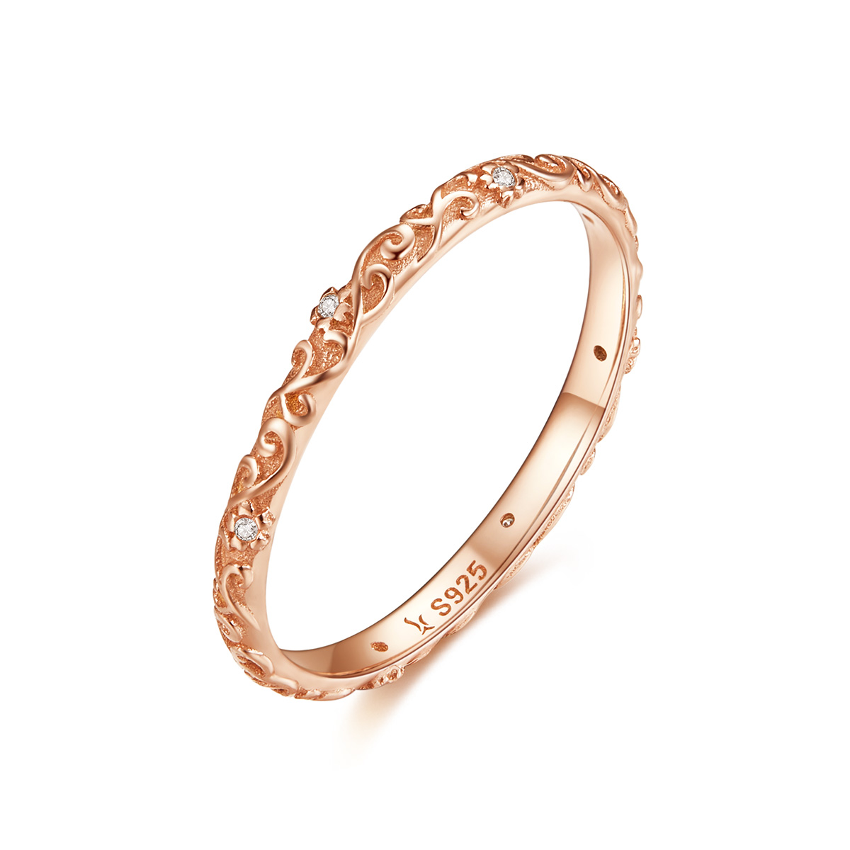 Pandora Style Rose Retro Patronen Ring - SCR514 Pandora Style Rose Retro Patronen Ring - SCR514