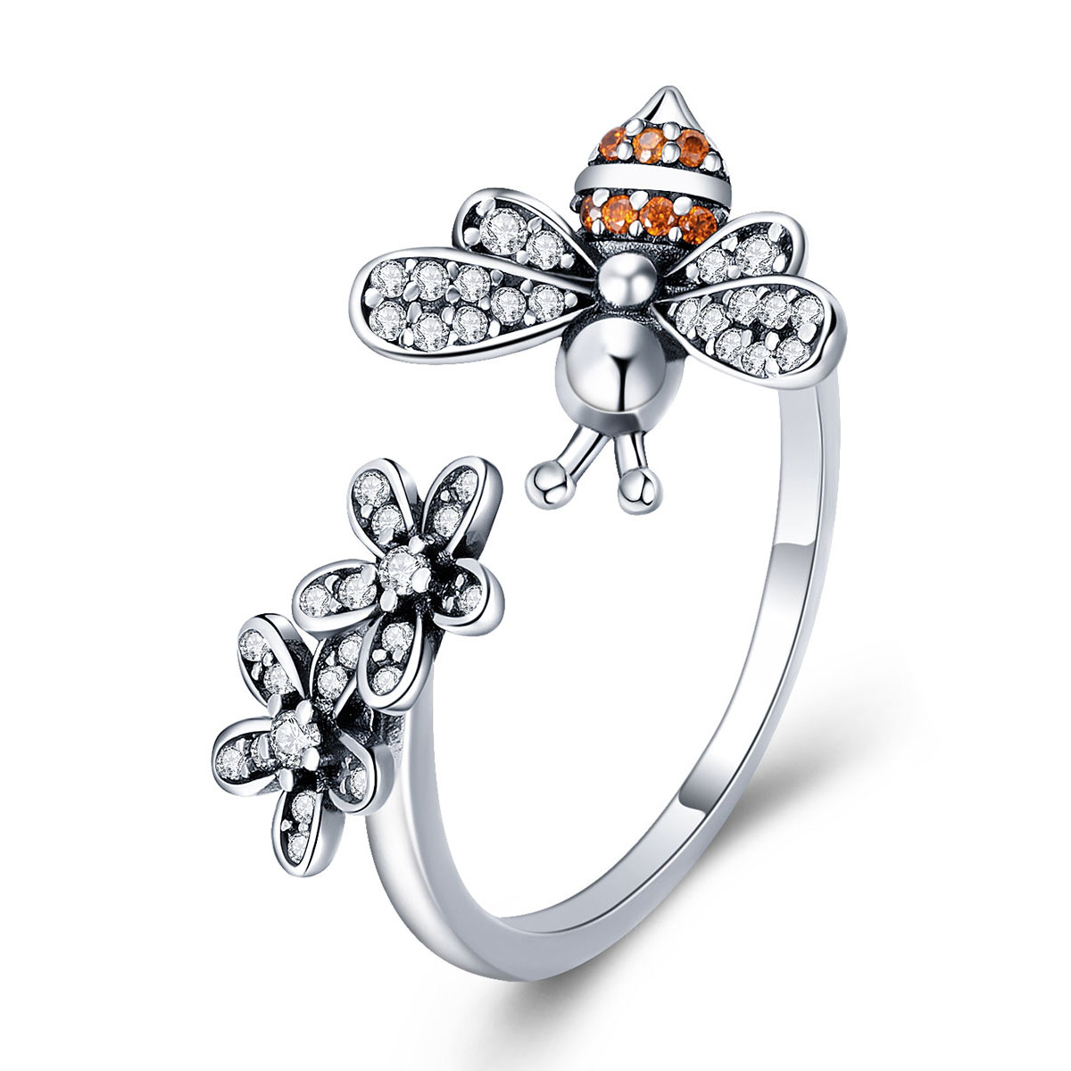 Pandora Style Verhaal van de bij Open Ring - SCR422 Pandora Style Verhaal van de bij Open Ring - SCR422